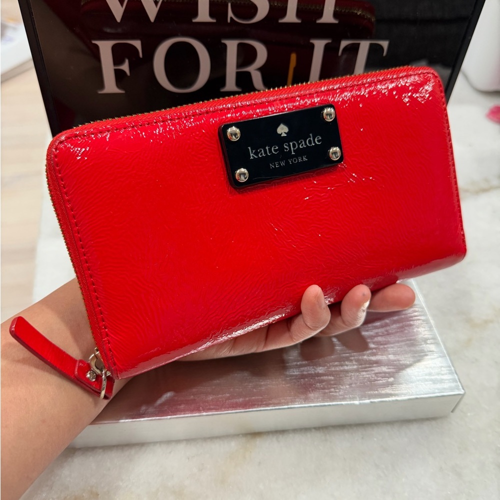 Like New Kate Spade Glossy Red Wallet